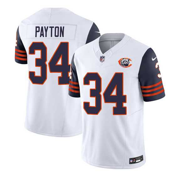 Men & Women & Youth Chicago Bears #34 Walter Payton White Navy 2023 F.U.S.E. Throwback Limited Jersey,We sell and wholesale Men & Women & Youth Chicago Bears #34 Walter Payton White Navy 2023 F.U.S.E. Throwback Limited Jersey on line form chian!